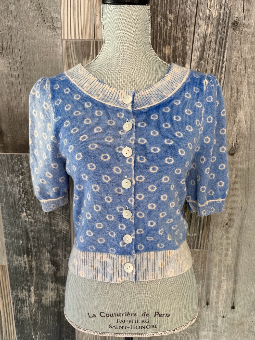 Free People Isla Puff Sleeve Crop Wool & Cashmere Blend Cardigan
